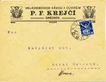 1923, Smíchov, P. F. Krejčí - káva, cukr