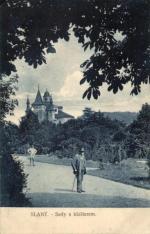 Slaný- sady s klášterem