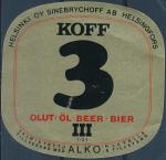Koff 3 Bier - Helsingfors