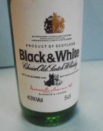 Miniatura whiskey Black & White 