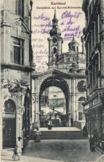 Karlovy Vary - pohled k Vřídlu