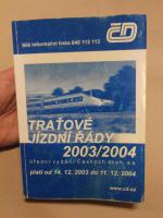 Jízdní řád ČD, traťový 2003 / 2004