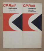Jízdní řád CP Rail Kanada, r. 1969