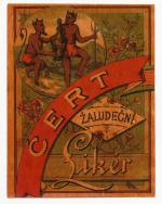 Čert žaludeční likér 7,4x9 cm