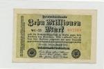 Bankovka Německo, r. 1923, 10 Millionen Mark