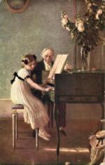 J. A. Muénier - První hodina klavírní