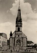 Ústí nad Labem - kostel se šikmou věží