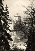 Hrad Karlštejn v zimě 