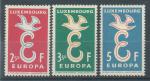 1958, Lucembursko Mi-**590/92