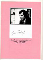 Autogram Jan Vedral