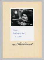 Autogram Marie Drahokoupilová