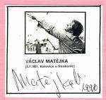 Autogram Václav Matějka 