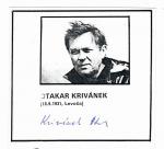 Autogram Otakar Krivánek 