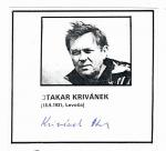 Autogram Otakar Krivánek