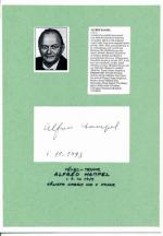 Autogram Alfréd Hampel 