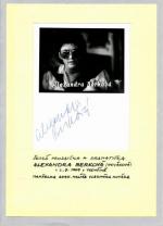 Autogram Alexandra Berková