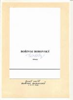 Autogram Bořivoj Borovský 