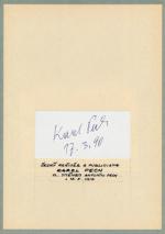 Autogram Karel Pech 