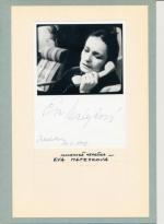 Autogram Eva Matejková