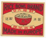 kat. 624, RICE BOWL BRAND, 83,5 x 65,5 mm