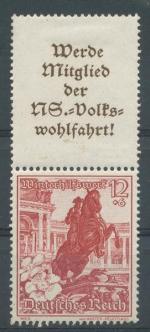 1938, Deutsches Reich Mi - S *255