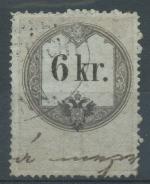 6 kr II typ, 2 emise 1859, 1 dotisk