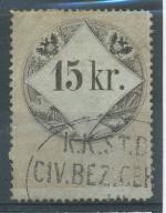 15 kr, 2 emise 1859, 1. dotisk