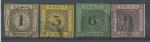 1851, Baden Mi - 1/4a