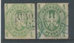 1861, Preussen Mi - 14a,b