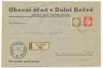 1941, R-dopis Dolní Bečva - Střítež