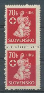 1943, Slovensko kat. **85  průsvitný papír