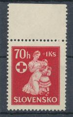 1943, Slovensko kat. **85  průsvitný papír