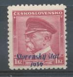 1939, Slovenský štát kat - **12 posun přetisku